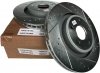 Przednie klocki Z26 + WIERCONE nacinane tarcze hamulcowe POWERSTOP Jeep Grand Cherokee SRT 6,1 V8 -2010